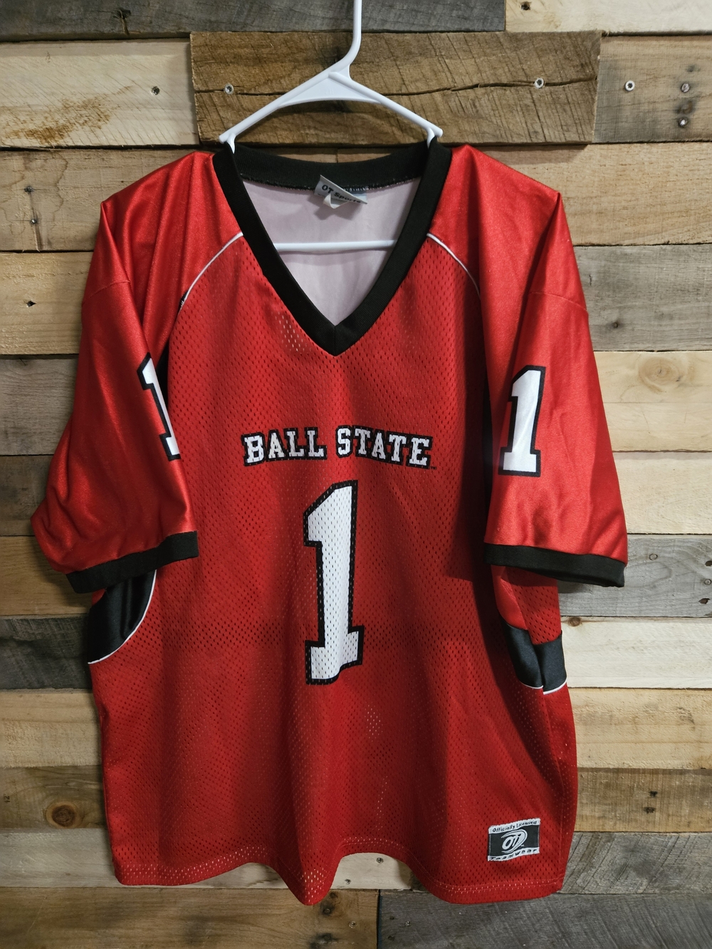 Ball State Red Athletic Football Jersey